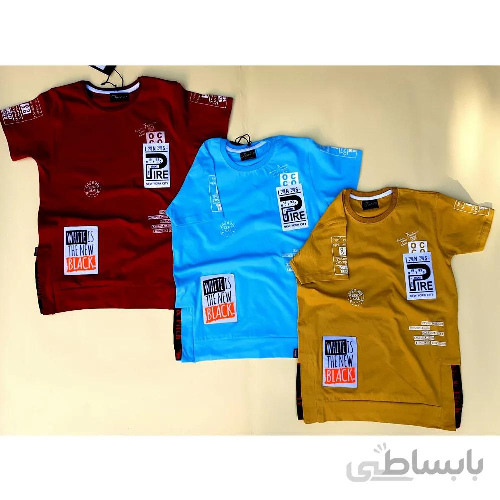 تیشرت پسرانه نخی اعلا قهوه ای / 50