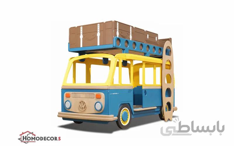 تخت خواب دو طبقه ماشینی فولکس مدل w506