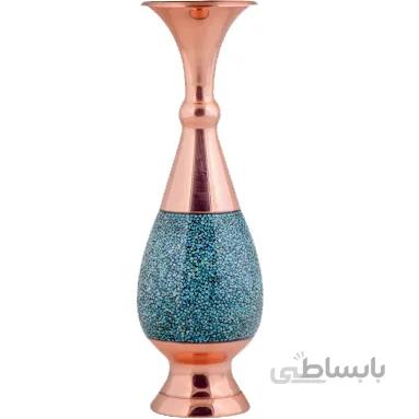 گلدان صراحی فیروزه کوب ارتفاع 25 سانتی متر کد GF-12
