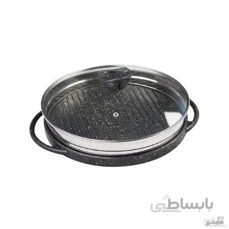 تابه چدن گریل دو طرفه مدل Spiza درب شیشه ای