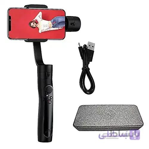 Freevision VILTA-SE 3-Axis Stabilizer Gimbal Stabulizer تمرکز / زوم ، کنترل میکروفون بلوتوث برای برنامه های کاربردی دوربین ها و تلفن های هوشمند برای iPhone / Samsung / Huawei ، iOS 9.0 / Android 5.0 بالاتر (سیاه)