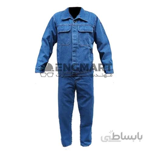 کاپشن و شلوار لی با پارچه سنگ شور درجه یک