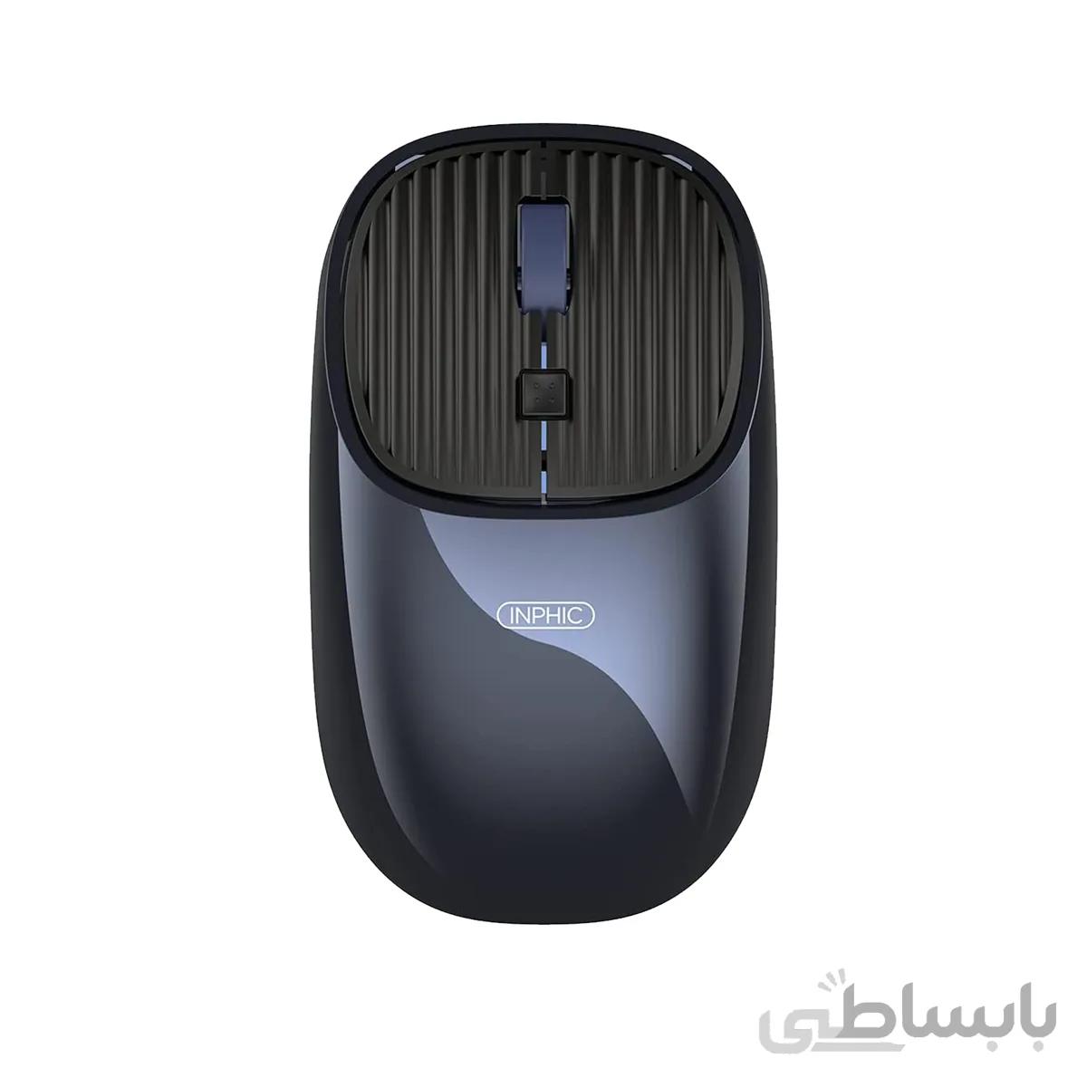 ماوس اینفیک مدل E8 بی سیم آبی سیر