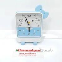 ساعت رومیزی مربع زنگ دار آبی