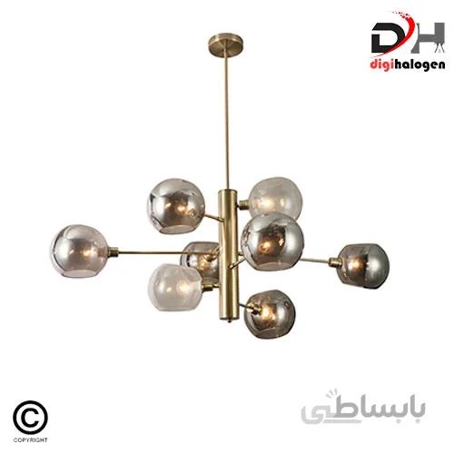 آویز 8 شعله خطی مدل طولی نامنظم MD37