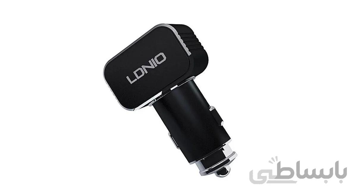 شارژر فندکی الدینیو C306 با کابل میکرو یو اس بی ا LDNIO C306 car charger with lightning cable