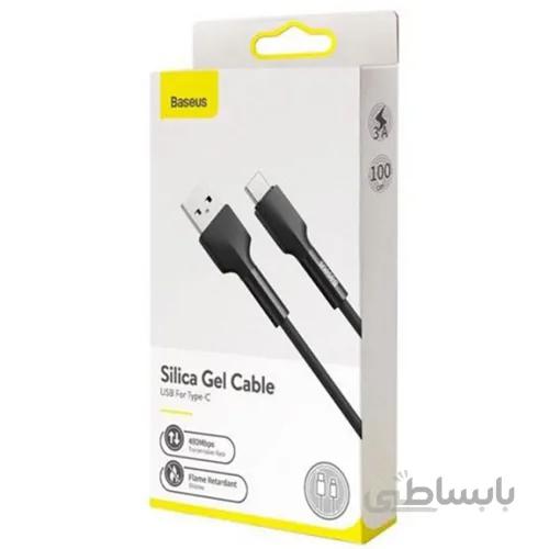 کابل Type C بیسوس Baseus Silica gel CATGJ-A01 / A06 cable توان 2.4 آمپر به طول 2 متر