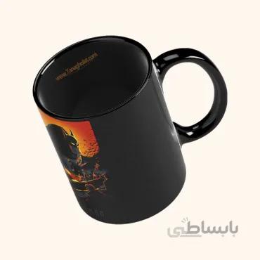 ماگ سرامیکی چاپی طرح Batman مشکی کد 06