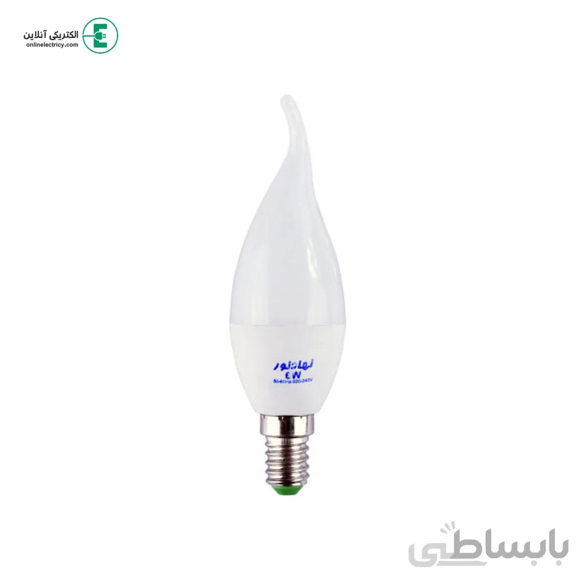 لامپ شمعی LED ال ای دی 6 وات