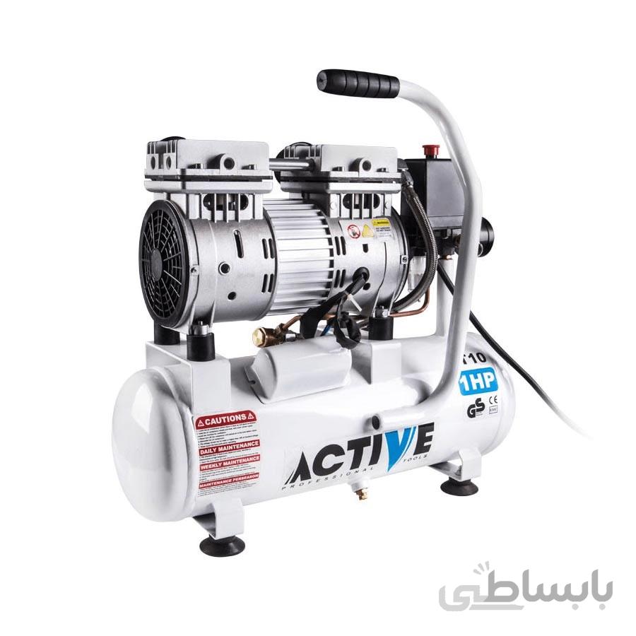 کمپرسور باد AC-1310SN اکتیو (دو سیلندر بی صدا ، 10 لیتری)