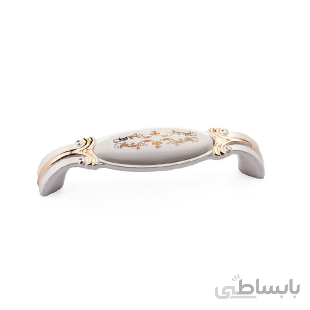 دستگیره کلاسیک سفید طلایی کد 322 ملونی
