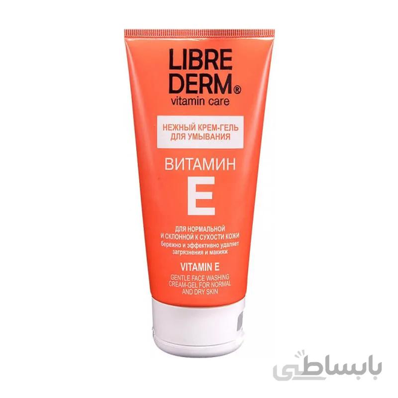 ژل شوینده کرمی ویتامین E صورت مخصوص پوست نرمال لیبریدرم (کد 76) LIBREDERM Delicate Face Washing Cream Gel Vitamin E 150ml