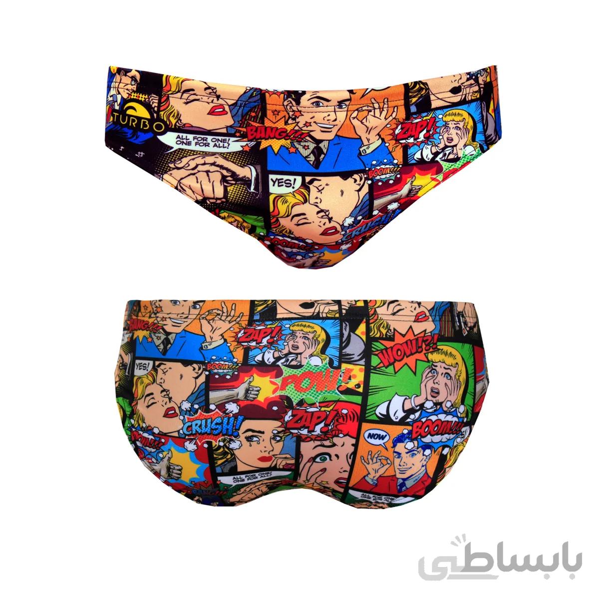 مایو واترپولو مردانه توربو Comic ا Turbo men Water polo Comic