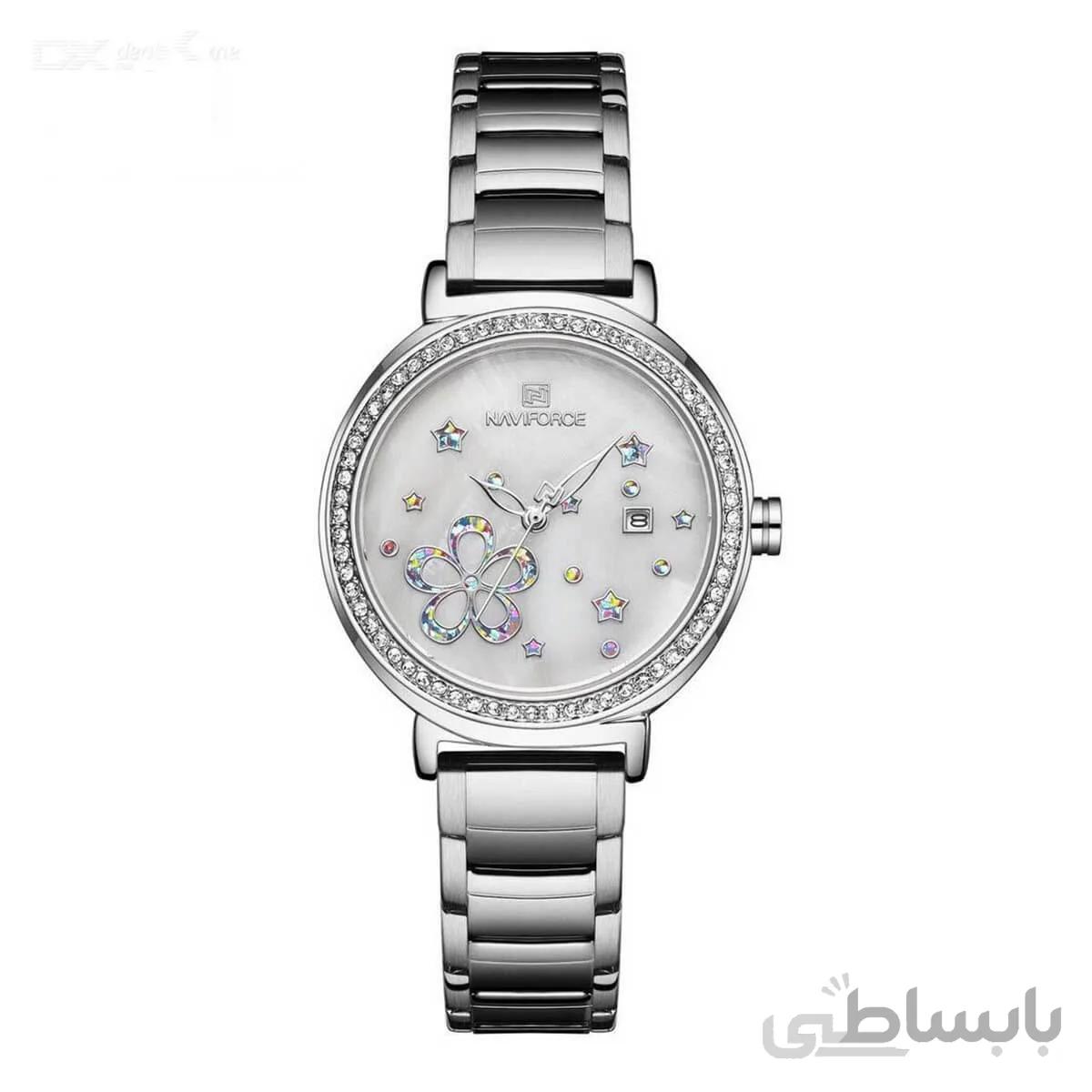 ساعت مچی نیوی فورس زنانه سیلور مدل naviforce 5016