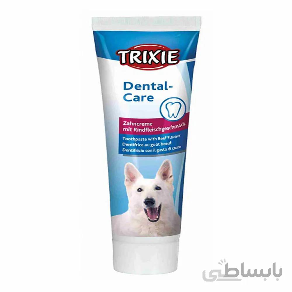 خمیر دندان سگ تریکسی مدل Beef Flavour وزن 100 گرم ا Trixie Toothpaste With Beef Flavour For Dogs 100 ml