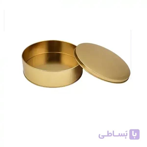 قوطی فلزی بدون طلق قطر 6.5 ارتفاع 3 (100طلایی)