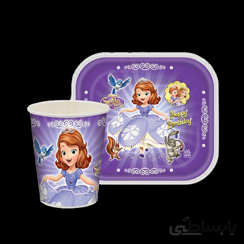 پیش دستی و لیوان تم تولد سوفیا