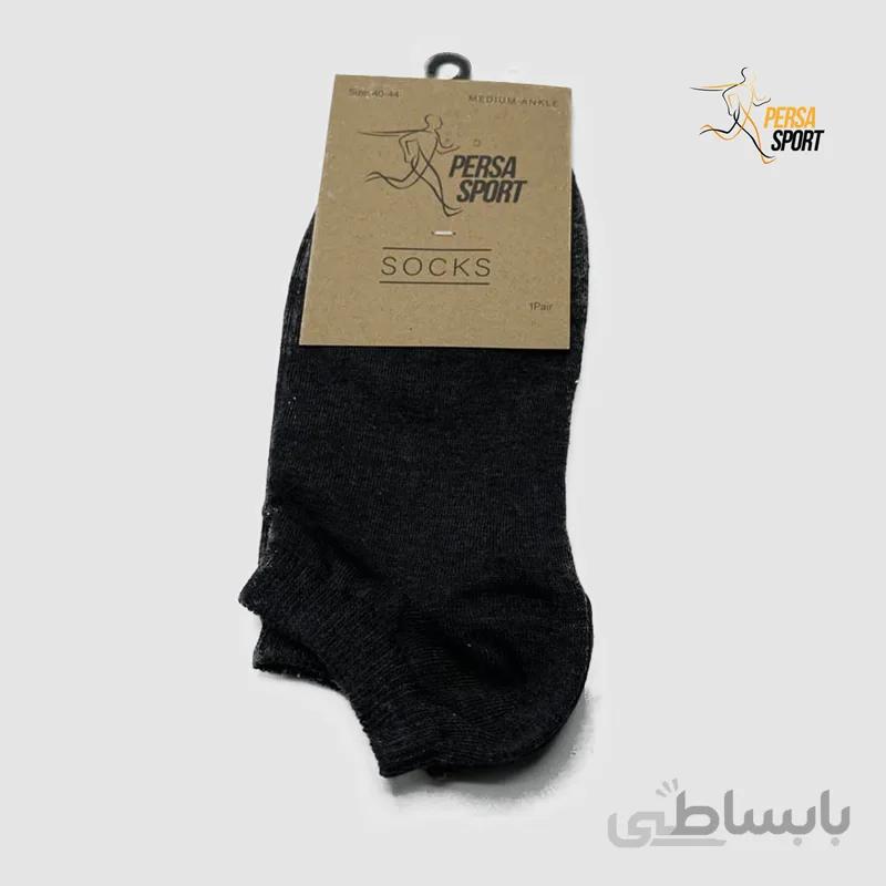 جوراب مچی مردانه زغالی کد PSO 001 010