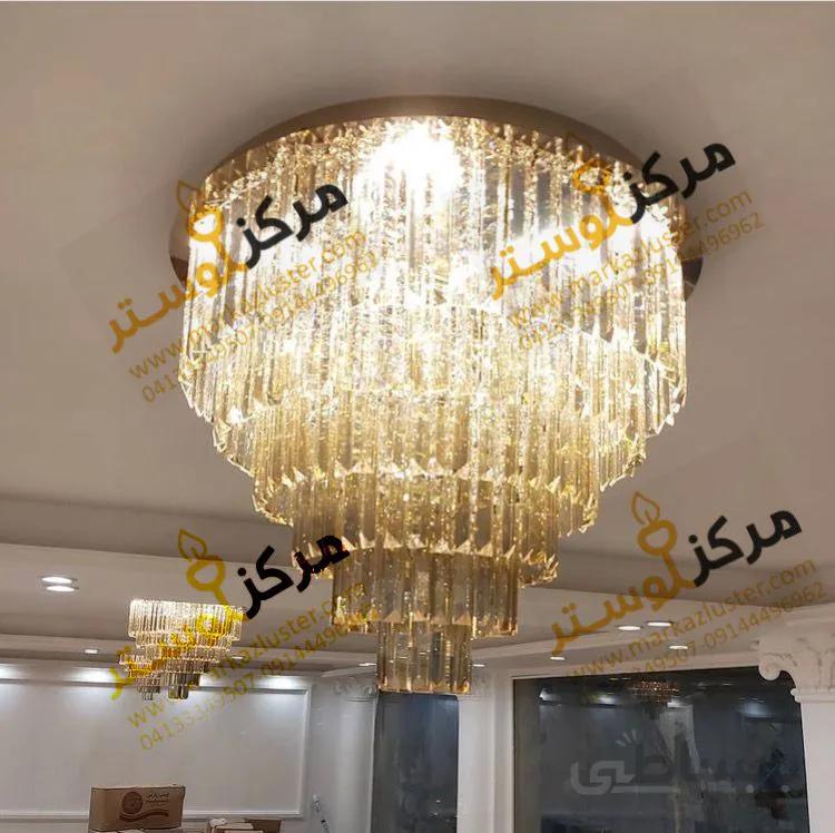 لوستر سقفی دایره سایز 35 مدل کارمانیا