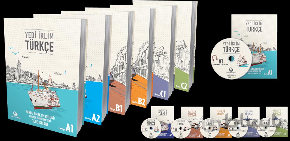 Yedi İklim A1 + A2 + B1 + B2+C1+C2 +CD پک کامل کتاب های آموزش ترکی استانبولی یدی ایکلیم