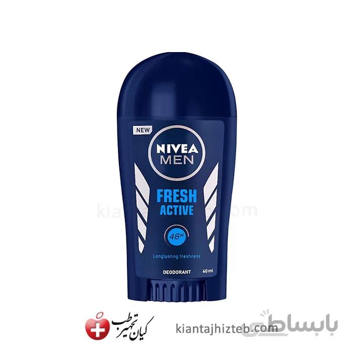 مام صابونی ضد تعریق مردانه NIVEA مدل fresh active حجم40 میل