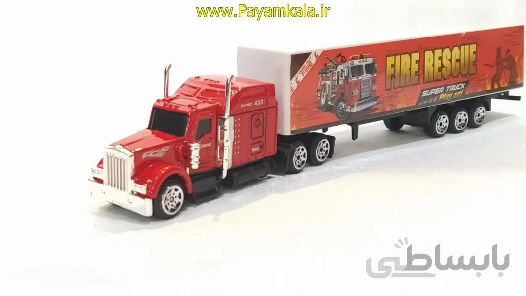 (T.NA) اسباب بازی تریلی کانتینردار کوچک فلزی طرح 07