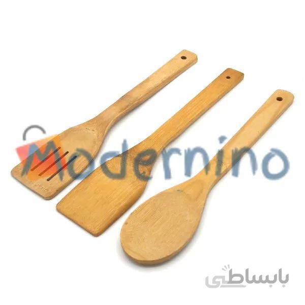 ست 3 پارچه کفگیر بامبو سایز 30