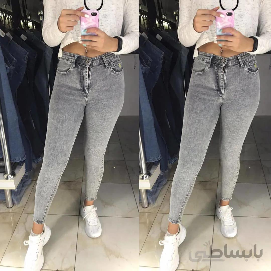 شلوار جین دودی سوپرکش ترک جذب قد 90