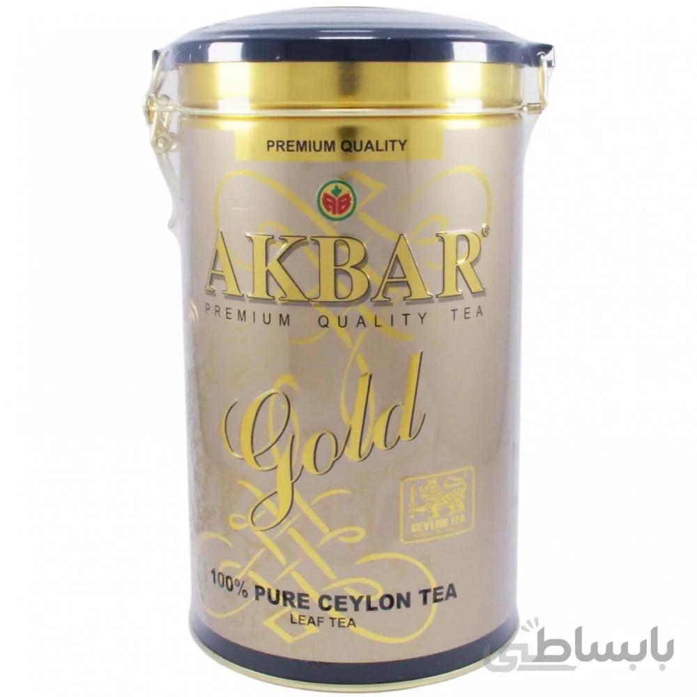 چای قوطی اکبر Akbar مدل Gold