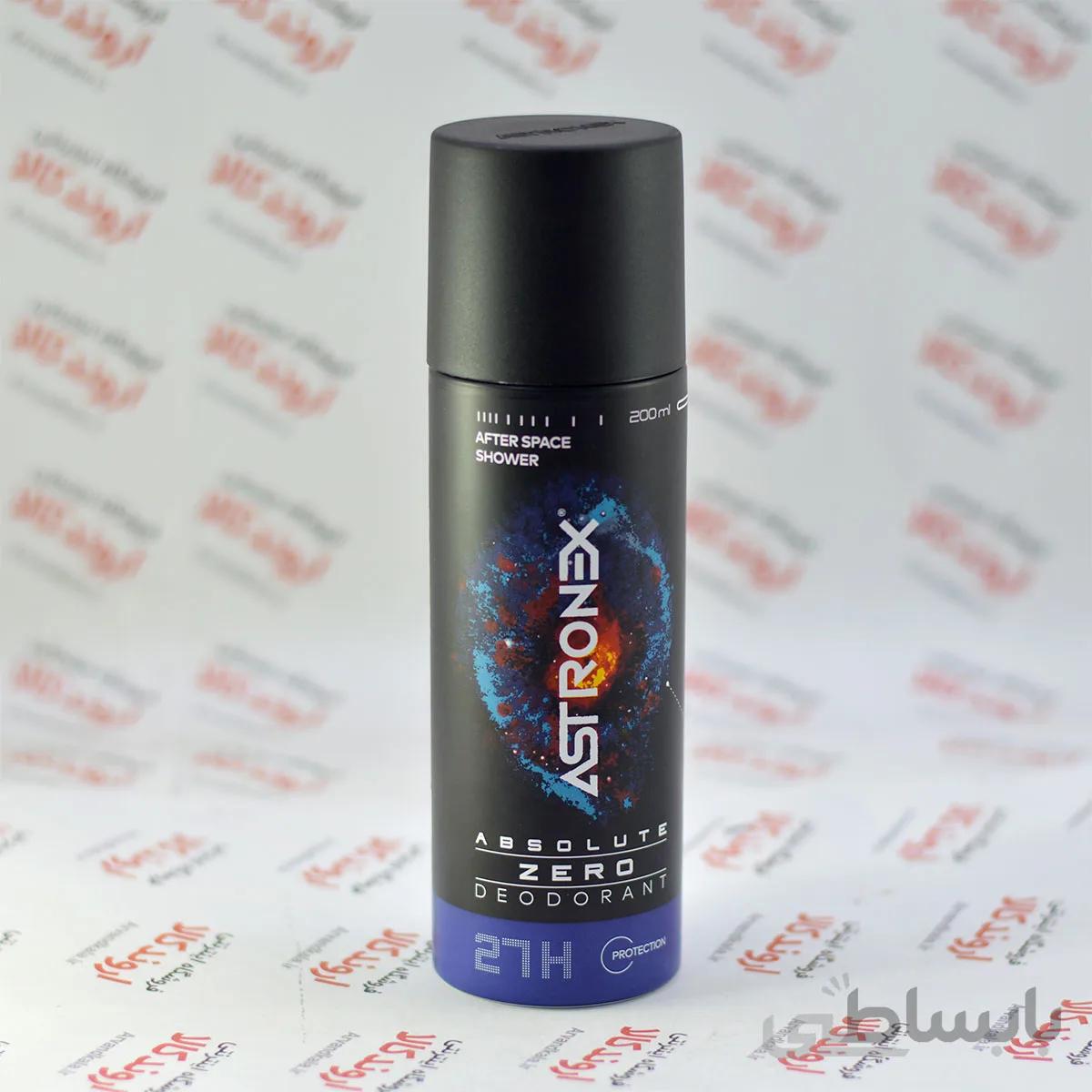 اسپری خوشبو کننده بدن استرونکس مدل Absolute Zero حجم 200 میل ا Astronex Absolute Zero Deodorant Spray 200ml