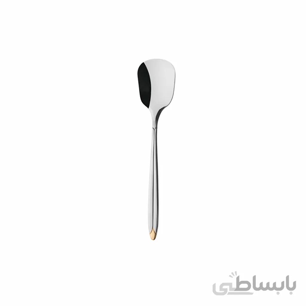 قاشق بستنی خوری 6 نفره ناب استیل طرح پالرمو دور طلایی (6 پارچه) ا Nab-Steel Palermo Steel Round Gold Ice-Cream Spoon 6 Pieces