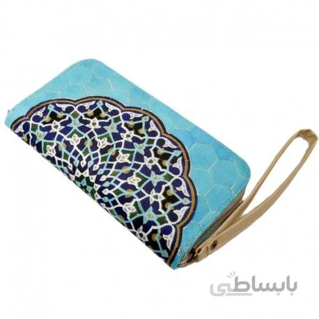 کیف پول بند دار مخمل حوض نقاشی