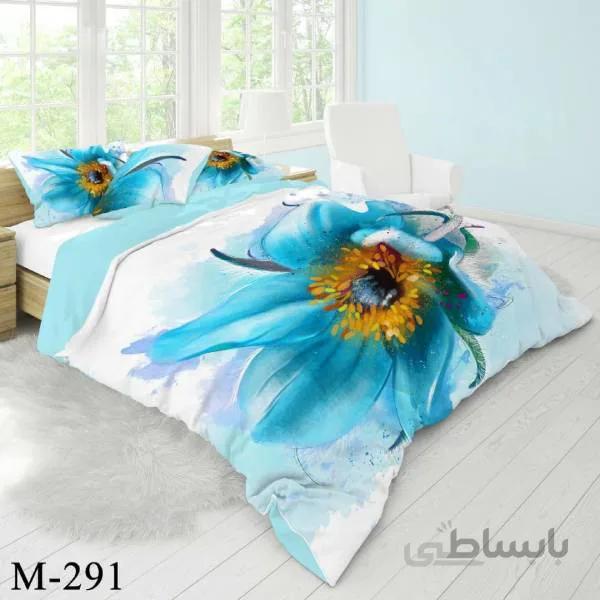 روتختی سه بعدی ساتن ابریشم ترک طرح گلدار - کد M 291