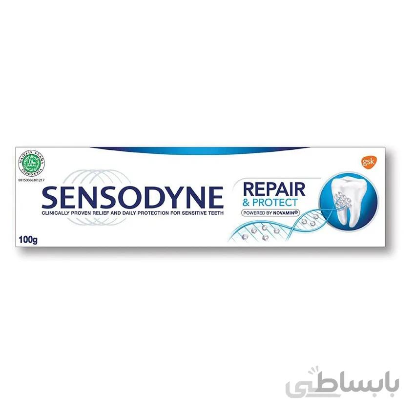 خمیر دندان سنسوداین sensodyne سری repair and protect مدل extra fresh وزن 100 گرم