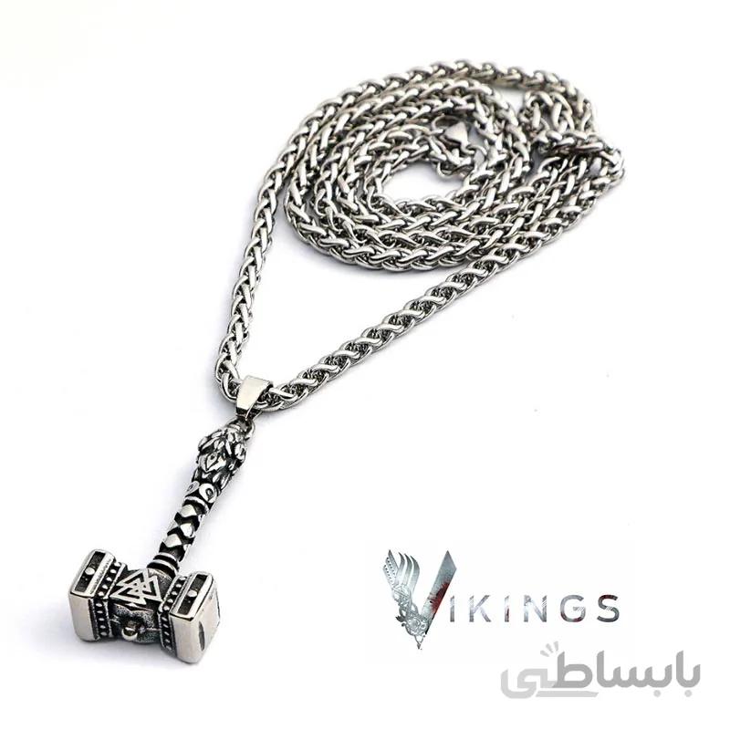 گردنبند استیل طرح چکش ثور