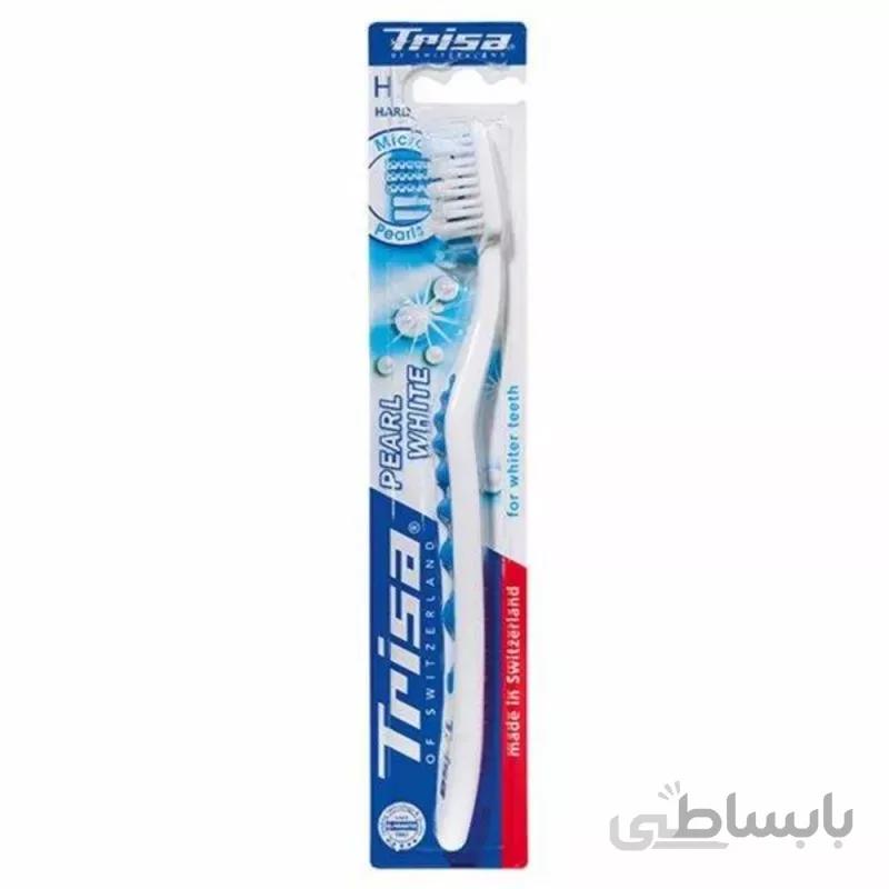 مسواک تریزا مدل Pearl White با برس سخت