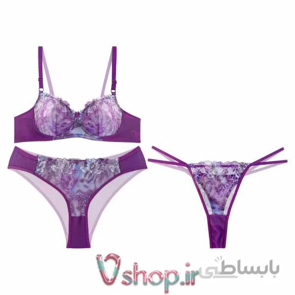 ست شورت و سوتین زنانه نوشه پوش کد 40916 مجموعه 3 عددی