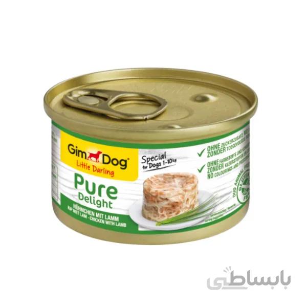 کنسرو سگ با مرغ و گوشت بره جیم داگ – GimDog Chicken & Lamb