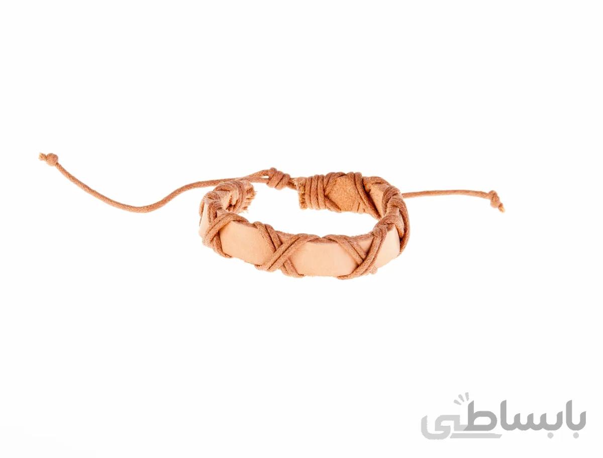 دستبند چرمی-کنفی مردانه kM1003