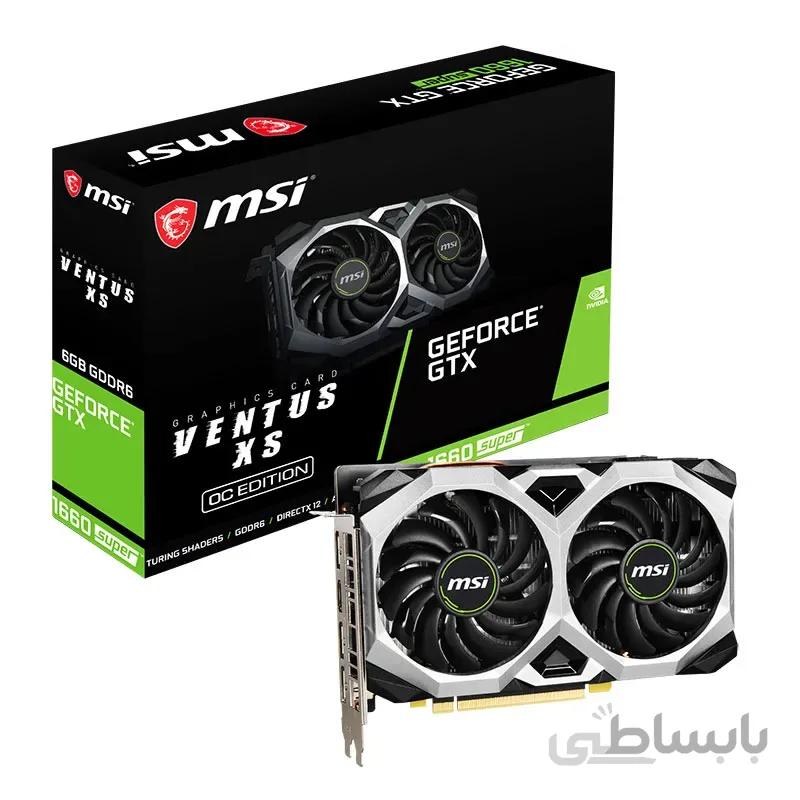کارت گرافیک ام اس ای GeForce GTX 1660 Super VENTUS XS OC ظرفیت 6 گیگابایت ا MSI GeForce GTX 1660 SUPER VENTUS XS OC 6GB GDDR6