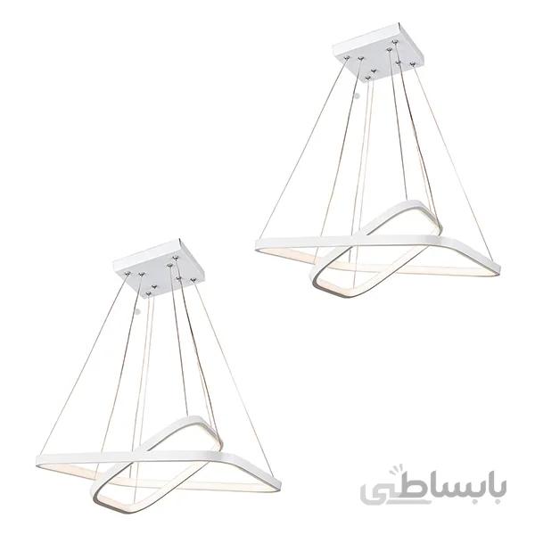 لوستر مدرن چشمه نور کد A6311/2H-Pro مجموعه دو عددی