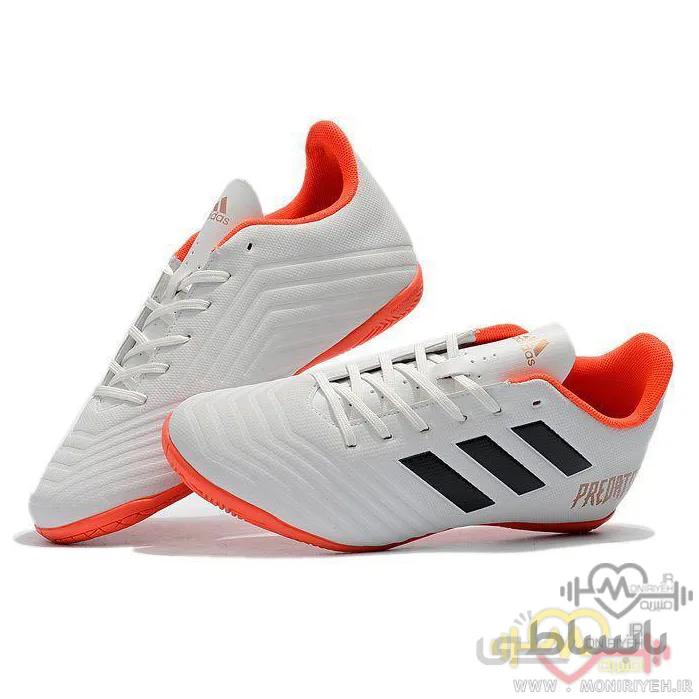 کفش فوتبال سالنی آدیداس – سفید نارنجی Adidas Predator B