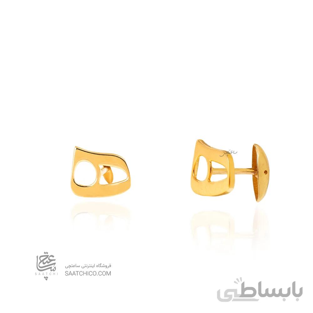 دکمه سر دست طلا طرح نیمانی کد MO907