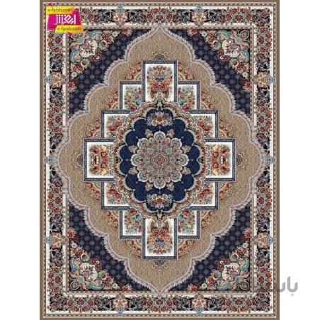فرش ماشینی نگین مشهد طرح 2596 گردویی