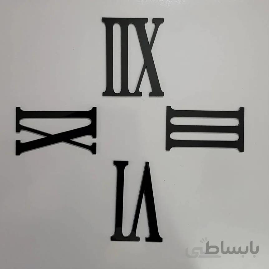 چهار عدد اصلی ساعت یونانی بزرگ (مشکی)