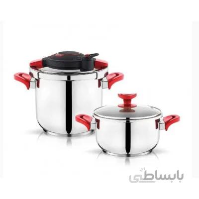 زودپز دو قلوی شفر مدل Galaxis گنجایش 4 و 6.5 لیتر قرمز