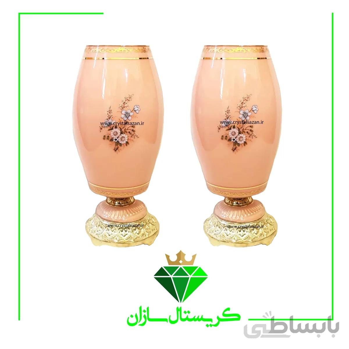 گلدان جفتی بلند کد G1213-1 کریستال سازان