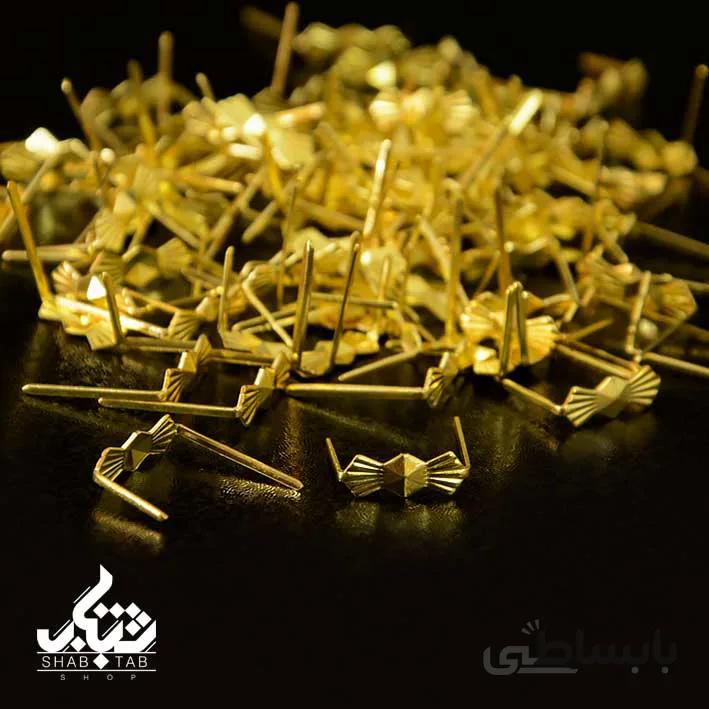 پاپیون طلا یک طرف بلند بسته 100 عددی ترک