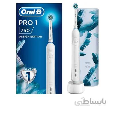مسواک برقی اورال-بی مدل Pro 1 750 White Blue Design Edition
