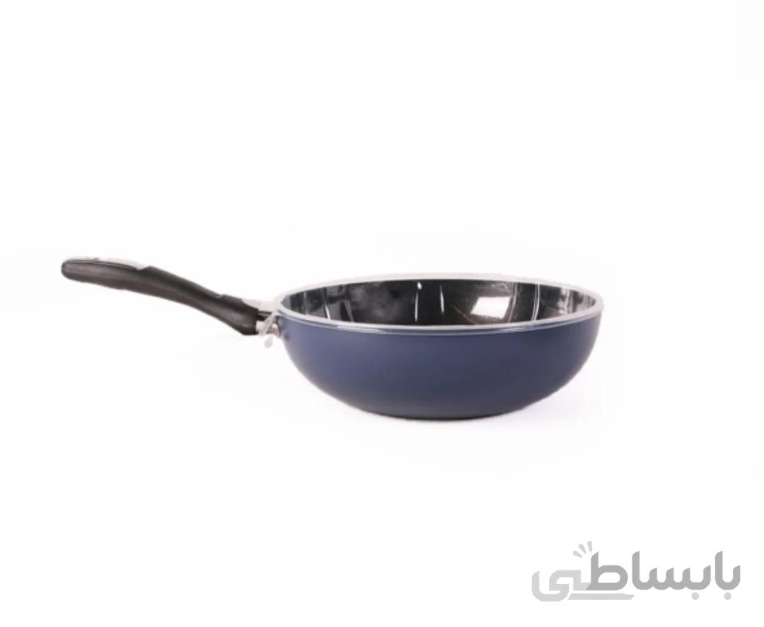 تابه تفلون وک سایز ۲۲ زرساب